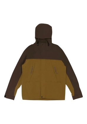 Sinclair logo-print hooded jacket - Brown