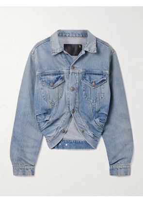 R13 - Gathered Denim Jacket - Blue - x small,small,medium,large