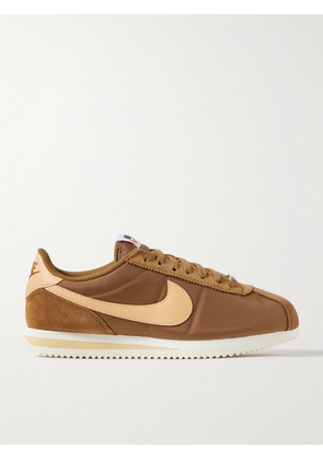 Nike - Cortez Suede And Leather-trimmed Shell Sneakers - Brown - US Women’s 5,US Women’s 5.5,US Women’s 6,US Women’s 6.5,US Women’s 7,US Women’s 7.5,US Women’s 8,US Women’s 8.5,US Women’s 9,US Women’s 9.5,US Women’s 10,US Women’s 10.5,US Women’s 11