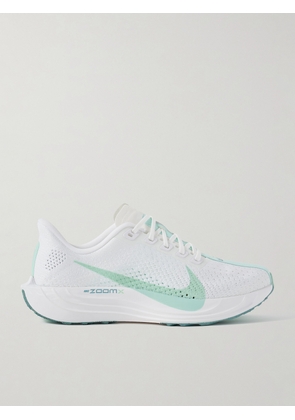 Nike - Pegasus Plus Rubber-trimmed Flyknit Sneakers - Green - US Women’s 5.5,US Women’s 6,US Women’s 6.5,US Women’s 7,US Women’s 7.5,US Women’s 8,US Women’s 8.5,US Women’s 9,US Women’s 9.5,US Women’s 10,US Women’s 10.5,US Women’s 11