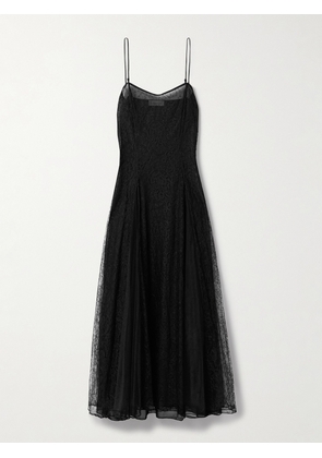 Veronica de Piante - Gigi Tulle-paneled Chantilly Lace Maxi Dress - Black - IT38,IT40,IT42,IT44