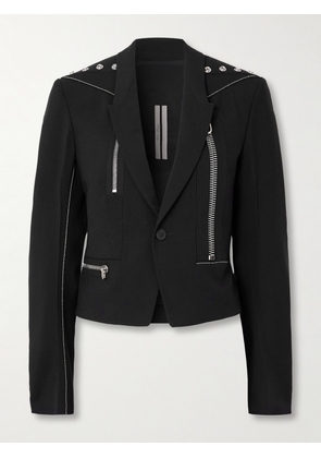 Rick Owens - Alice Embellished Grain De Poudre Wool Jacket - Black - IT38,IT40,IT42,IT44