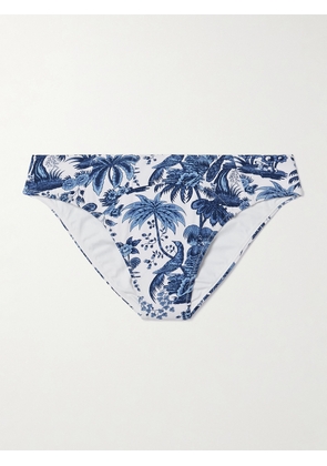 STAUD - Corsage Printed Recycled Bikini Briefs - White - x small,small,medium,large,x large