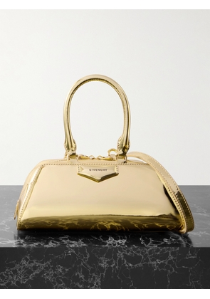 Givenchy - Antigona East-west Mini Mirrored-leather Tote - Gold - One size