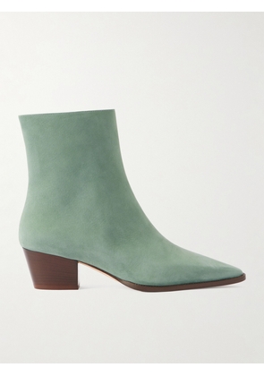 Manolo Blahnik - Aliera 50 Nubuck Ankle Boots - Green - IT36,IT36.5,IT37,IT37.5,IT38,IT38.5,IT39,IT39.5,IT40,IT40.5,IT41,IT41.5,IT42,IT43