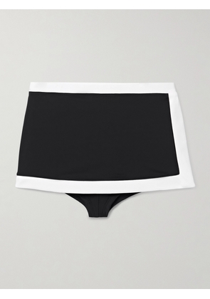 STAUD - Nell Layered Two-tone Bikini Briefs - Black - x small,small,medium,large,x large