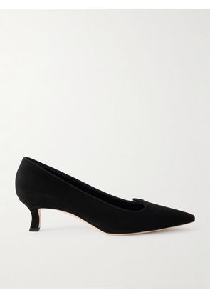 Manolo Blahnik - Euridi 50 Suede Pumps - Black - IT36,IT36.5,IT37,IT37.5,IT38,IT38.5,IT39,IT39.5,IT40,IT40.5,IT41,IT41.5,IT42,IT43