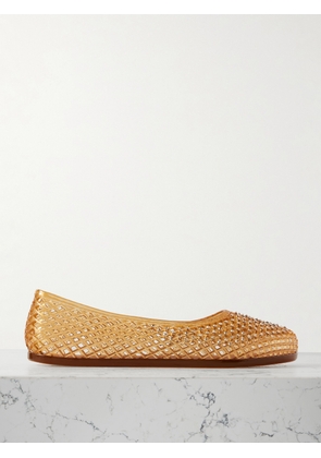 Ancient Greek Sandals - Iro Crystal-embellished Pvc Ballet Flats - Brown - IT35,IT36,IT37,IT38,IT39,IT40,IT41,IT42