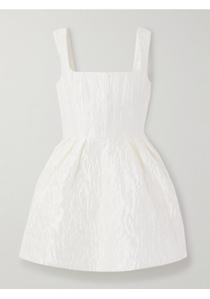 Rebecca Vallance - Vanilla Dreams Pleated Cloqué Mini Dress - Ivory - UK 4,UK 6,UK 8,UK 10,UK 12,UK 14,UK 16,UK 18
