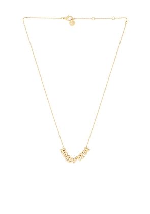 BaubleBar University Of Alabama Slogan Bubble Necklace in Metallic Gold.