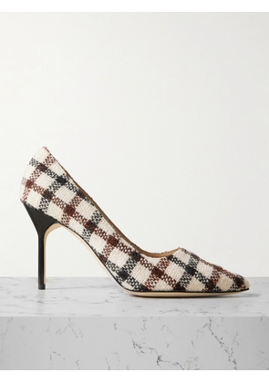 Manolo Blahnik - Bb 90 Checked Tweed Pumps - Multi - IT36,IT36.5,IT37,IT37.5,IT38,IT38.5,IT39,IT39.5,IT40,IT40.5,IT41,IT41.5,IT42,IT43