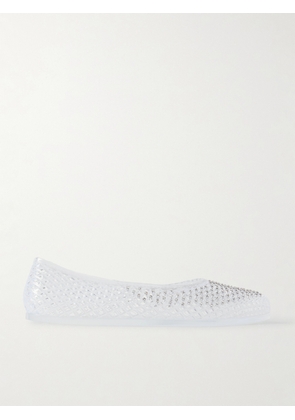 Ancient Greek Sandals - Iro Crystal-embellished Pvc Ballet Flats - Neutrals - IT35,IT36,IT37,IT38,IT39,IT40,IT41,IT42