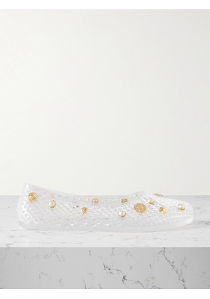 Ancient Greek Sandals - Iro Embellished Cutout Rubber Ballet Flats - Neutrals - IT35,IT36,IT37,IT38,IT39,IT40,IT41,IT42