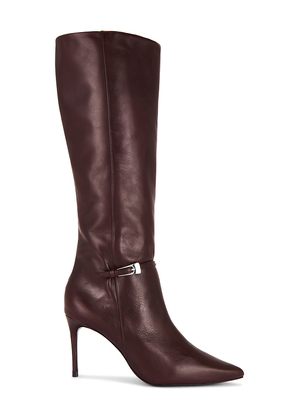 BLACK SUEDE STUDIO Elodie 100 Boot in Burgundy. Size 36. Also in 37, 39, 40.