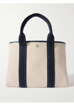RUE de VERNEUIL - Sellier Medium Leather- And Webbing-trimmed Canvas Tote - White - One size