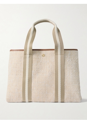 RUE de VERNEUIL - Traversée Medium Leather- And Webbing-trimmed Tweed Tote - Neutrals - One size