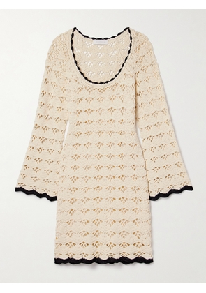 Zimmermann - Rhiannon Crocheted Cotton Mini Dress - Cream - 00,1,2,3,4