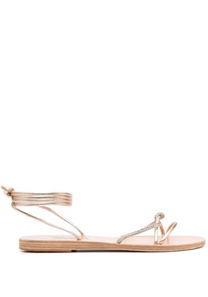Ancient Greek Sandals crystal-embellished Treli sandals - Gold
