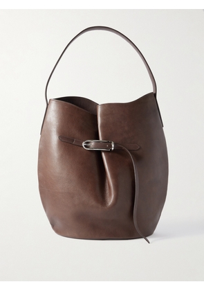 Liffner - Buckled Leather Bucket Bag - Brown - One size