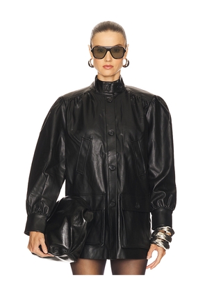 Bardot Clements Faux Leather Jacket in Black. Size L. Also in S, XS, M, XL.