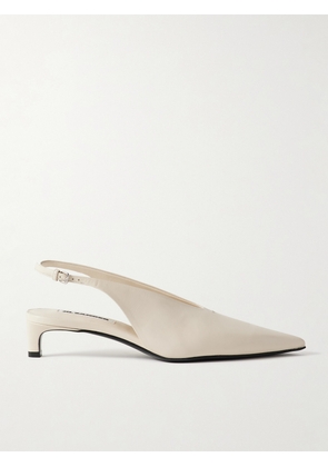 Jil Sander - Leather Slingback Pumps - Off-white - IT36,IT36.5,IT37,IT37.5,IT38,IT38.5,IT39,IT39.5,IT40,IT40.5,IT41
