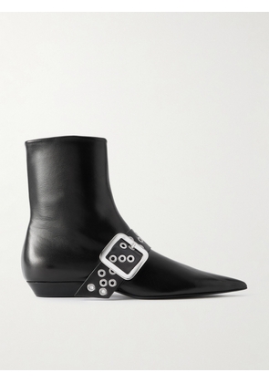 Jil Sander - Buckled Leather Ankle Boots - Black - IT35,IT36,IT37,IT37.5,IT38,IT38.5,IT39,IT39.5,IT40,IT40.5,IT41