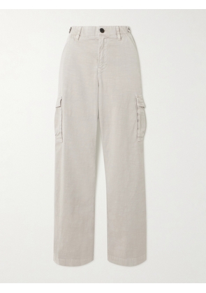 James Perse - Cotton-blend Twill Straight-leg Cargo Pants - Ecru - 01,2,3,4