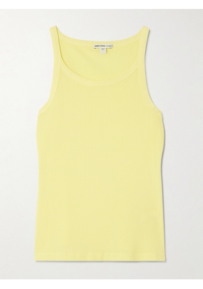 James Perse - Ribbed Supima Cotton-blend Tank - Yellow - 01,2,3,4