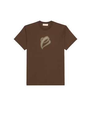 Etai LA 3D Print Dot Brust E Tee in Brown. Size L. Also in M, S.