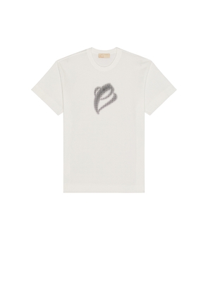 Etai LA 3D Print Dot Brust E Tee in White. Size L. Also in M, S, XL/1X.
