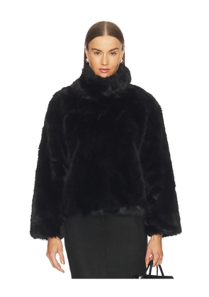 Bardot Renata Faux Fur Jumper in Black. Size 4. Also in 6, 8.
