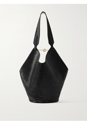KHAITE - Lotus Small Leather Tote - Black - One size