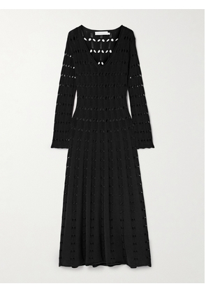 Zimmermann - Rhiannon Pointelle-knit Maxi Dress - Black - 00,1,2,3,4
