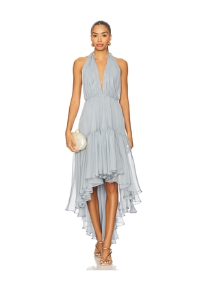 Bardot x REVOLVE Leona High Low Ruffle Dress in Baby Blue. Size 10. Also in 2, 4, 6, 8, 12.