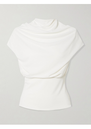 KALLMEYER - Jocelyn Draped Stretch-jersey Top - White - x small,small,medium,large,x large