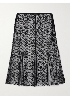 Kiki de Montparnasse - Embroidered Tulle Midi Skirt - Black - x small,small,medium,large,x large