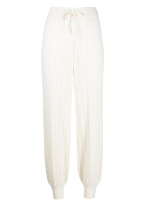 Madeleine Thompson Lily cable-knit cashmere trousers - White