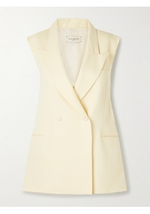 KALLMEYER - Deon Double-breasted Wool-blend Twill Vest - Yellow - US0,US2,US4,US6,US8,US10