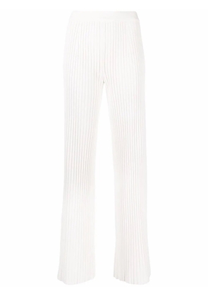 MRZ ribbed knitted trousers - White
