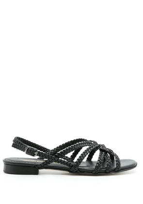 Sarah Chofakian Sea flat sandals - Black