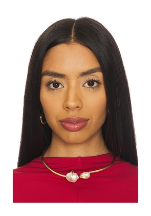 Cult Gaia Marais Choker in Metallic Gold.