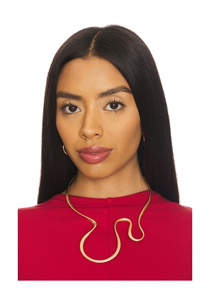 Cult Gaia Suni Choker in Metallic Gold.