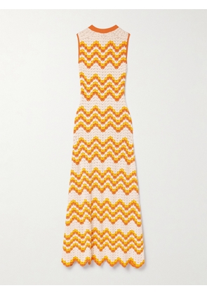 ESCVDO - Huayna Crocheted Organic Cotton Maxi Dress - Ecru - x small,small,medium,large,x large