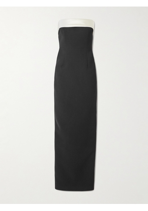The New Arrivals Ilkyaz Ozel - Rhea Strapless Satin-trimmed Crepe Gown - Black - FR 34,FR 36,FR 38,FR 40,FR 42,FR 44