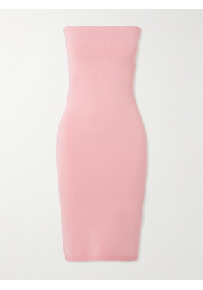 Jacquemus - The Sera Strapless Embroidered Knitted Midi Dress - Pink - FR 32,FR 34,FR 36,FR 38,FR 40,FR 42,FR 44