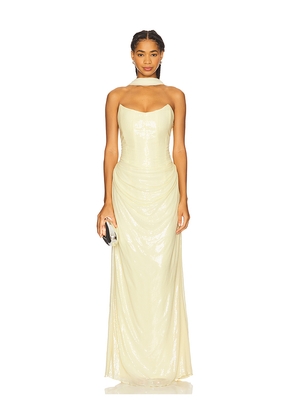 Deme by Gabriella Giselle Gown in Yellow. Size M. Also in S, XS.