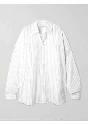 Dries Van Noten - Oversized Pinstriped Cotton-poplin Shirt - Blue - x small,small,medium,large