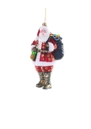 Cody Foster & Co Luxe Santa Ornament in Red.