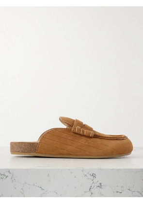 JW Anderson - Stitch Ribbed Nubuck Mules - Brown - IT35,IT36,IT37,IT38,IT39,IT40,IT41,IT42