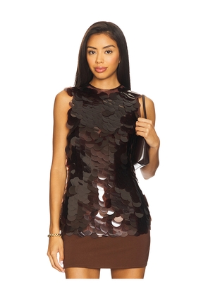 CULTNAKED Shuffle Top in Brown. Size M. Also in S, XS.